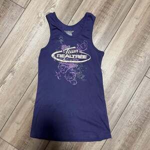 Realtree Purple Y2K Tank Top with Rhinestones